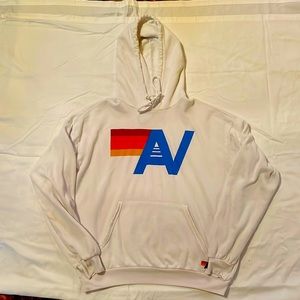 Sold: Aviator Nation Small logo pullover sweatshirt, white